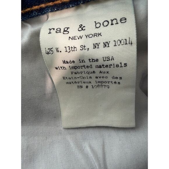 Rag & Bone Skinny Jeans Raw Hem Dark Wash 27 EUC - Picture 8 of 9